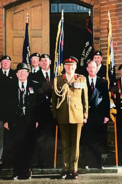 Standard paraded at St Barbara's Day - Nov 2004